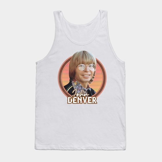 John Denver -  Retro Fan Artwork Tank Top by DankFutura